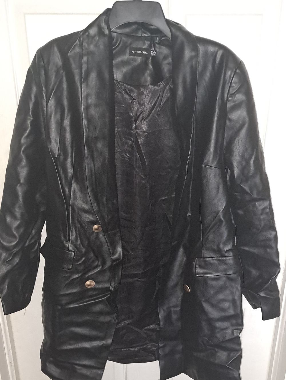 PrettyLittleThing Black Faux Leather Jacket